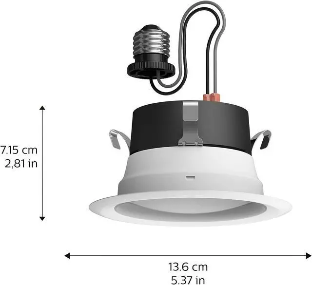 Alt view image 4 of 7 - Philips Hue 4" LED White & Color Ambiance Recessed Downlight 578419