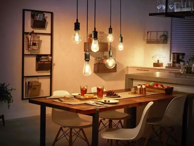 Alt view image 5 of 8 - Philips Hue 571125 Dimmable Warm White Vintage Smart ST19 Edison Bulb