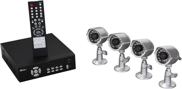 Main image of Aposonic A-BR14B4-C500 Surveillance Kit 4 Channel H.264 Pentaplex iPhone/Mobile Phone Live View