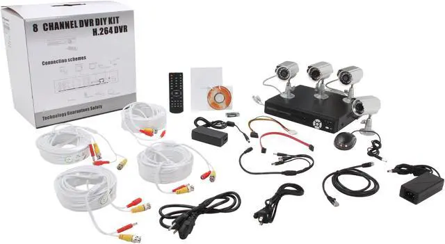 Alt view image 12 of 12 - Aposonic A-BRHB4-C 8 Channel H.264 Level Surveillance DVR Kit