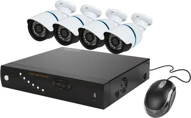 Main image of Aposonic 8 Channel H.264 1080P TVI / AHD / CVI / Analog / IP 5-in-1 DVR, 4 x 2MP Outdoor IR Cameras, Mobile Viewing CCTV Surveillance System Kit (No HDD)
