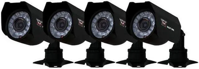 Main image of Night Owl 4-pk 400+ TVL Cameras w/ 60ft of Cable per Camera, 45ft Night Vision and 3-Axis Bracket (CAM-4PK-CM245)
