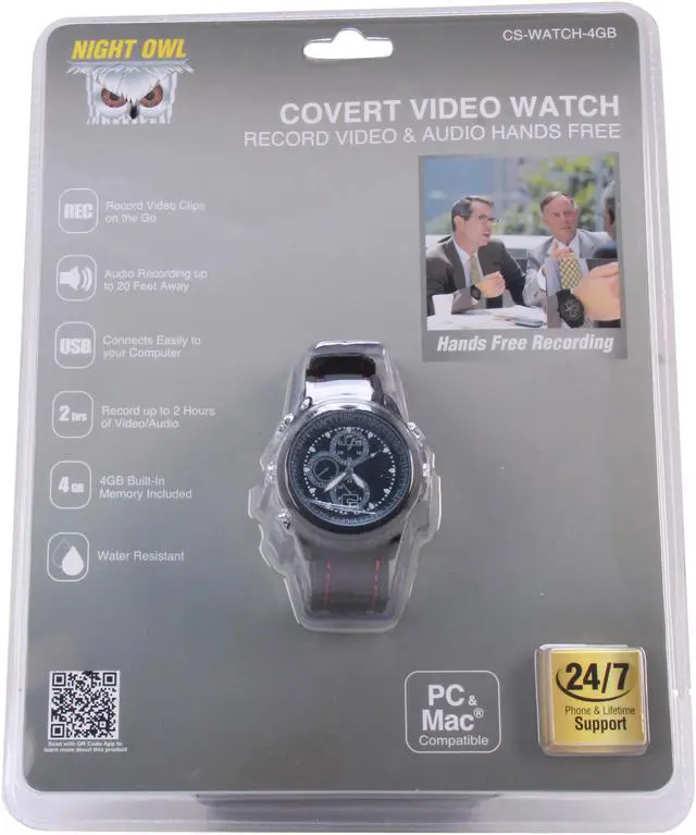 Alt view image 7 of 7 - Night Owl Security Products CS-Watch-4GB Covert Video Watch