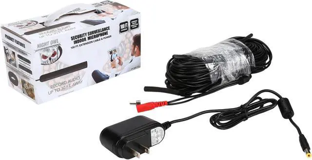 Alt view image 3 of 3 - Night Owl SPF-MIC-100 Security Surveillance Indoor Microphone, record audio up to 30 ft.