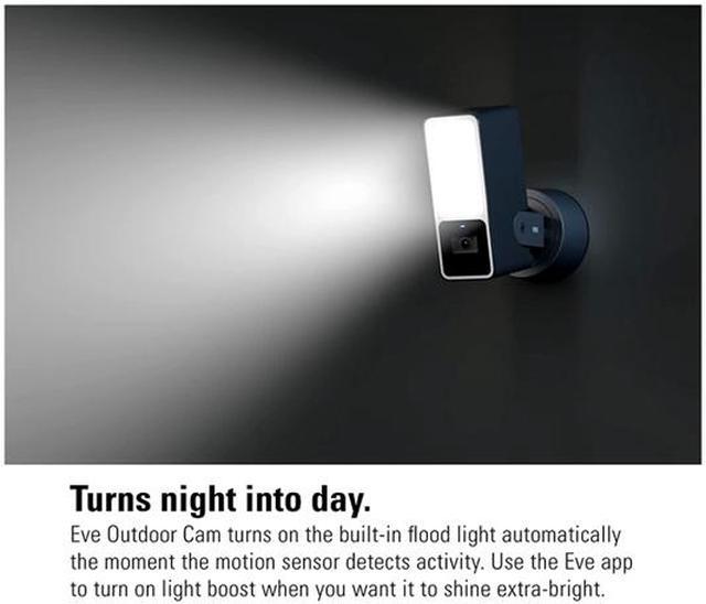 Alt view image 6 of 9 - Eve Outdoor Cam - Secure floodlight camera with Apple HomeKit Secure Video technology