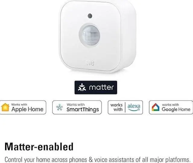 Alt view image 2 of 6 - Eve Motion (Matter) - Smart motion sensor with light sensor, IPX3 water resistance, automatic activation of lights and devices, Thread