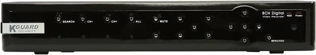 Alt view image 3 of 11 - KGuard CA108-C03-500G 8 Ch DVR + 8 CMOS, 420 TVL, Bullet Cameras + 500GB HDD, Surveillance Kit Solution
