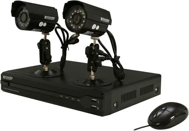 kguard security H 264 4CH DVR BR401監視 防犯カメラ 4台 HDD 1TB