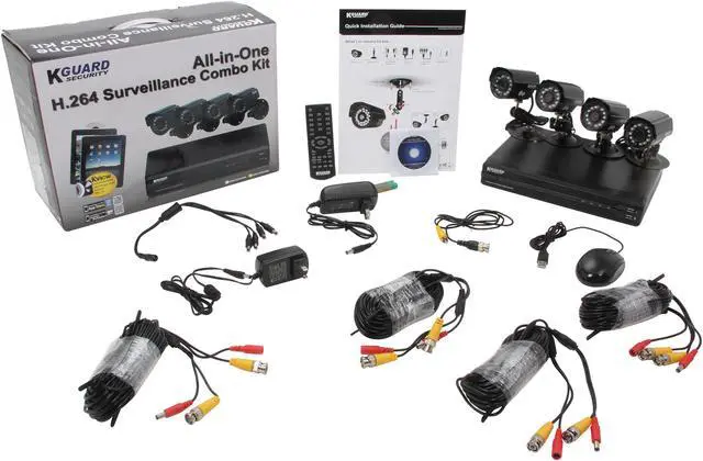 Alt view image 13 of 13 - KGuard OT801-4CW134M-500G 8 Channel H.264 Level Surveillance DVR Kit