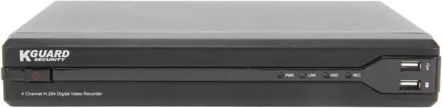 Alt view image 6 of 10 - KGuard KG-OT401-4FW426A-500G 4 Channel DVR Security System & 4 Cameras 480 TVL with Smartphone and Tablet Remote viewing