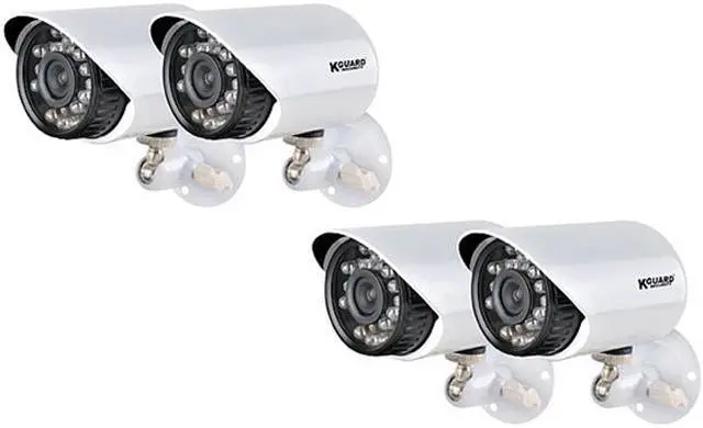 Main image of KGuard HW227APK4 600TVL Day/Night Weatherproof Outdoor Surveillance Camera Kit - 4 Pack