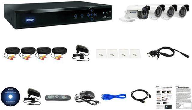 KGuard AR421-CKT001-500G 4 Channel Surveillance DVR Kit with 500GB