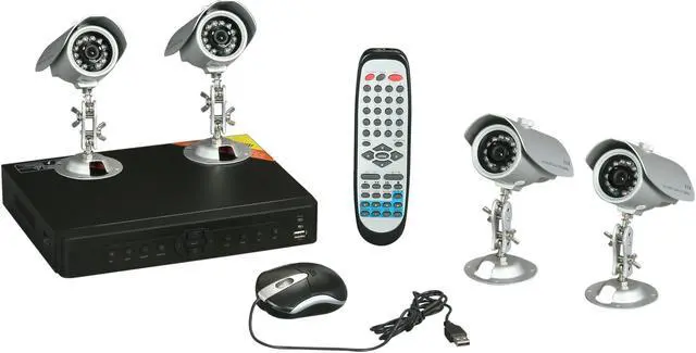 Main image of LTS 4 Camera+4 Channel 500GB DVR with Hi-Res VGA and Mobile / Explorer / Safari Access (LTD04HTDK)