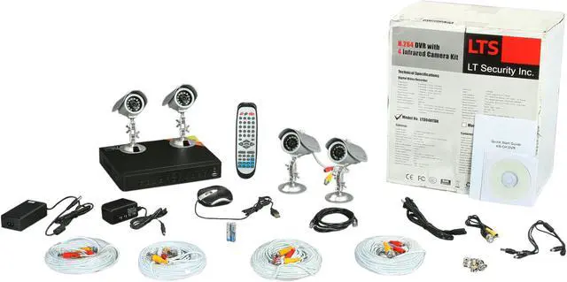Alt view image 11 of 11 - LTS 4 Camera+4 Channel 500GB DVR with Hi-Res VGA and Mobile / Explorer / Safari Access (LTD04HTDK)
