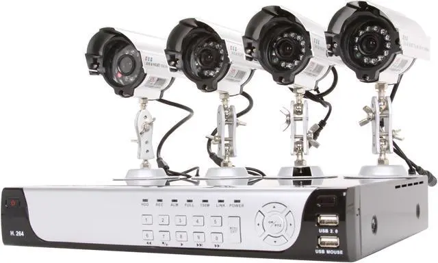 Main image of LTS 4 Camera+4 Channel 320GB DVR with Web/Mobile Phone/iPhone Access (LTD24HTSK)