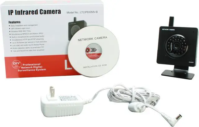 Alt view image 6 of 6 - LTS Wireless-G+RJ45 IP Camera with 30 LED / MicroSD Card Record / iPhone Live View / Black (LTCIP830MV-B)