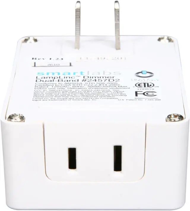 Alt view image 2 of 3 - SmartLabs 2457D2 LampLinc - INSTEON Plug-In Lamp Dimmer Module (Dual-Band), 2-Pin