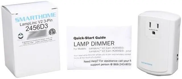 Alt view image 4 of 4 - SmartLabs 2456D3 LampLinc - INSTEON Plug-In Lamp Dimmer Module, 3-Pin