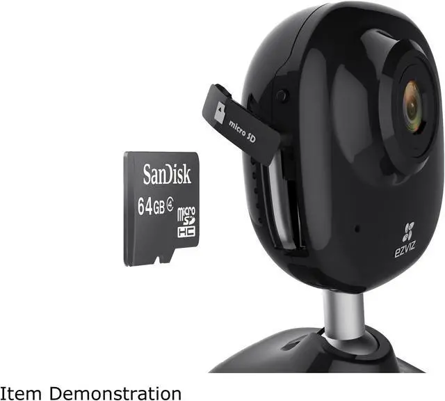 Alt view image 6 of 6 - EZVIZ Mini Plus HD 1080p Wi-Fi Home Security Camera with Motion Detection, 135 Degree View, Night Vision, 2 Way Audio, Works with Alexa and Google Home Using IFTTT (EZMINPLSBK)
