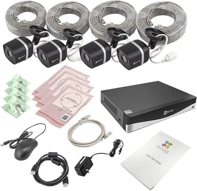 Alt view image 7 of 7 - EZVIZ 4K UltraHD 8MP Outdoor IP PoE Surveillance System, 4 Weatherproof UHD EXIR Security Cameras, 4 Channel 2TB NVR Storage, 100 ft. Night Vision, Smart Video Analytics, Customizable Motion Detection