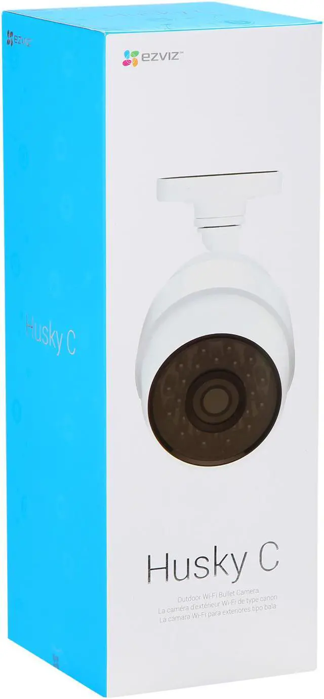 Alt view image 5 of 5 - EZVIZ HuskyC HD 720p Outdoor Wi-Fi Video Security Bullet Camera, Works with Alexa, 100 ft. IR Night Vision, Weatherproof IP66