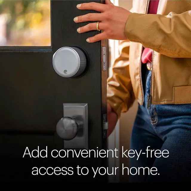 Alt view image 3 of 11 - August Home, Wi-Fi Smart Lock (4th Generation)– Fits Your Existing Deadbolt in Minutes, Silver
