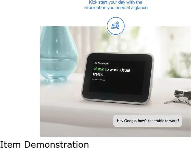 Alt view image 3 of 5 - Lenovo ZA4R0002US Smart Clock with the Google Assistant