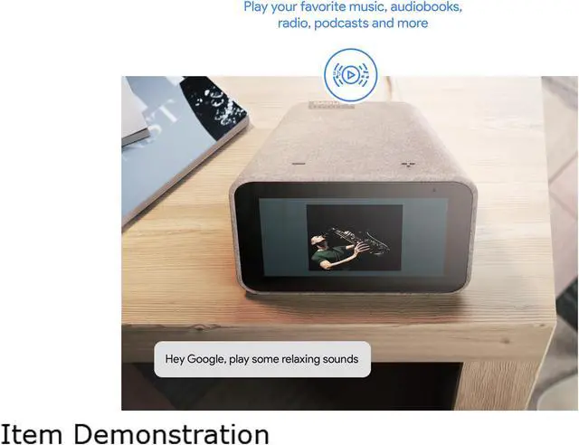Alt view image 4 of 5 - Lenovo ZA4R0002US Smart Clock with the Google Assistant