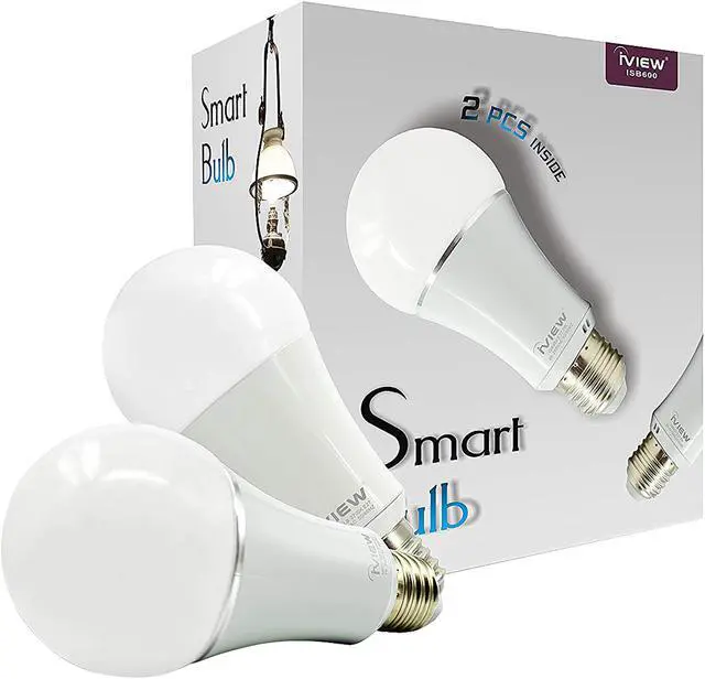Alt view image 7 of 7 - iVIEW ISB600-2 Smart Wi-Fi Light Bulb Twin Pack