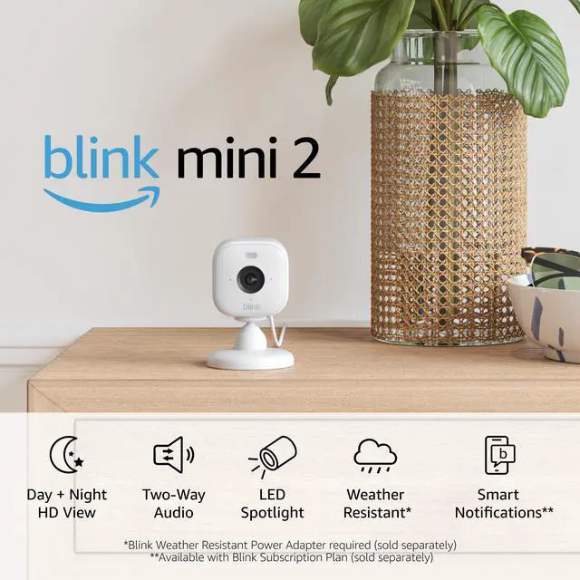 Alt view image 3 of 4 - Blink Mini 2 Plug-in Smart Security Camera - 1 Camera (White)