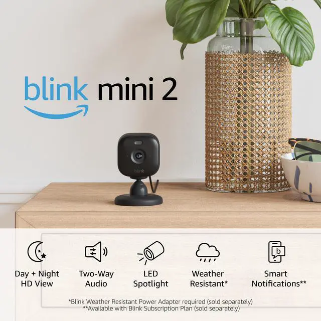 Alt view image 3 of 4 - Blink Mini 2 Plug-in Smart Security Camera - 1 Camera (Black)