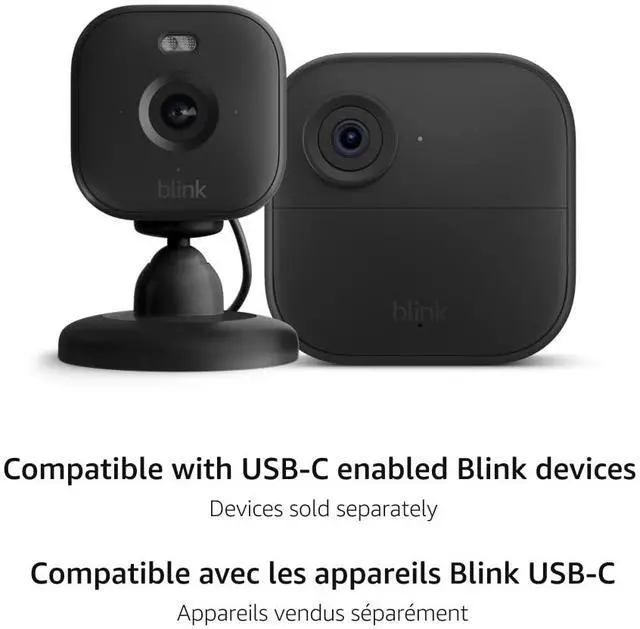 Alt view image 2 of 2 - Blink KDL-B0CBL74PGS Weather Resistant 13ft Power Adapter for Blink Mini 2 and Blink Outdoor 4 (Black)