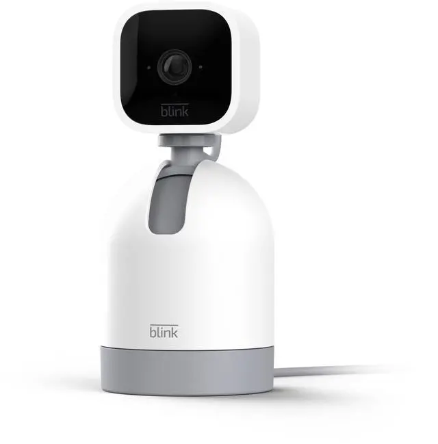 Alt view image 2 of 8 - Blink Mini Pan-Tilt 1920 x 1080 MAX Resolution Rotating Indoor Plug-in Smart Security Camera - White