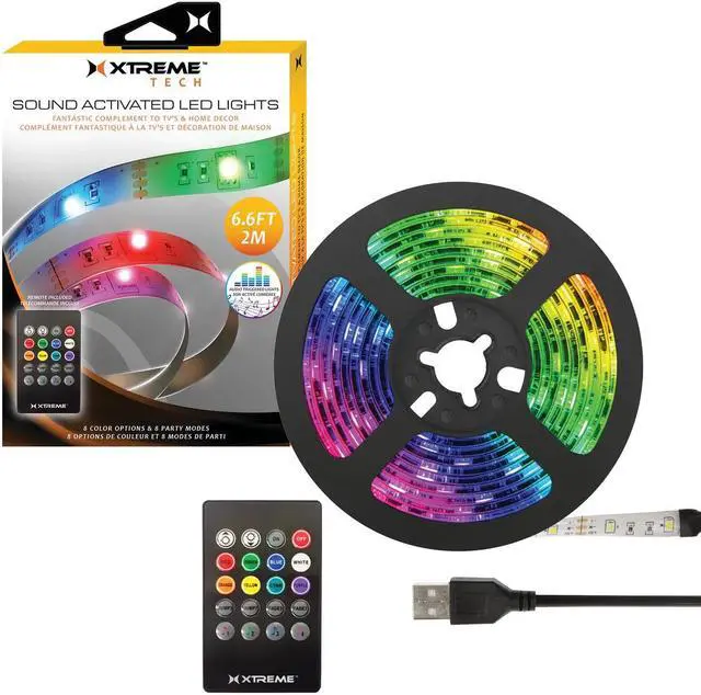 Alt view image 2 of 2 - Xtreme XLB7-1024-WHT 6.6Ft Sound Activated LED Light Strip