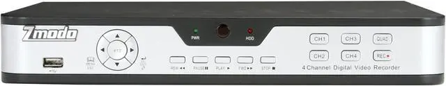Alt view image 3 of 11 - Zmodo PKD-DK4208-500GB 4 IR Camera + 4 CH DVR with 500GB with Remote Web / Mobile Phone Access