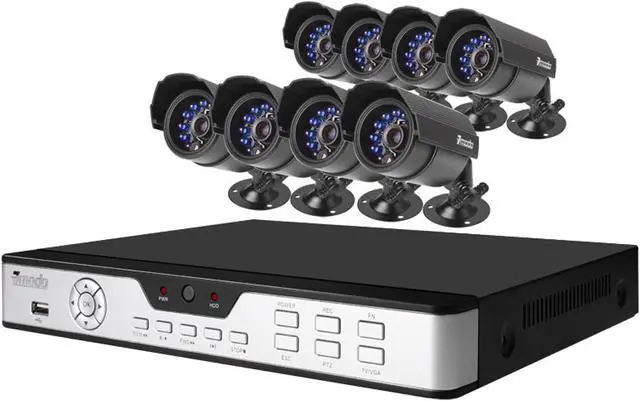 Main image of Zmodo PKD-DK0855-500GB 8CH 960H DVR w/ 500GB HDD and 8 x 600TVL Day/Night Outdoor Cameras 3G Mobile Access Surveillance Kit