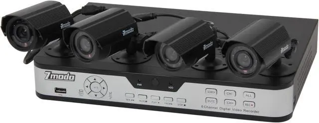 Main image of Zmodo PKD-DK0866-500GB 8Ch DVR with 500GB HD & 4 CMOS IR 480 TVL Cam Kit