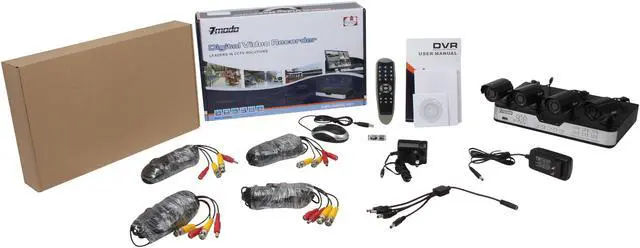 Alt view image 9 of 9 - Zmodo PKD-DK0866-500GB 8Ch DVR with 500GB HD & 4 CMOS IR 480 TVL Cam Kit