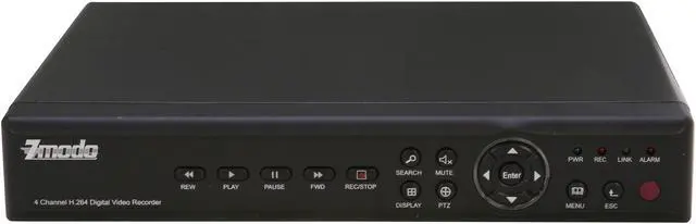 Alt view image 2 of 10 - Zmodo PKD-DK40107 4 Ch DVR & 4 CMOS 480 TVL Cam Kit