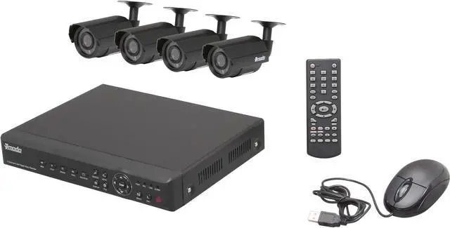 Main image of Zmodo PKD-DK40107 4 Ch DVR & 4 CMOS 480 TVL Cam Kit