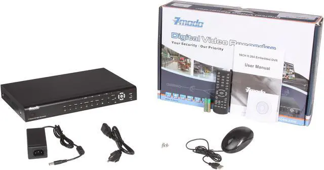 Alt view image 7 of 7 - Zmodo ZMD-DR-SFN6-1TB 16 x BNC 16 Channel H.264 D1 DVR VGA 3G Remote View Access 1TB HDD Surveillance System