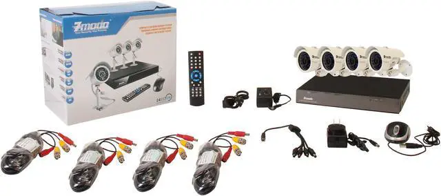 Alt view image 10 of 10 - Zmodo KDS4-BARBZ4ZN 4 Channel H.264 Level Surveillance DVR Kit