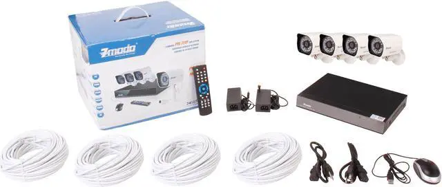 Alt view image 9 of 9 - Zmodo ZP-KC1H04-P 4 Channel 4 IP 720P PoE NVR System (no HDD)