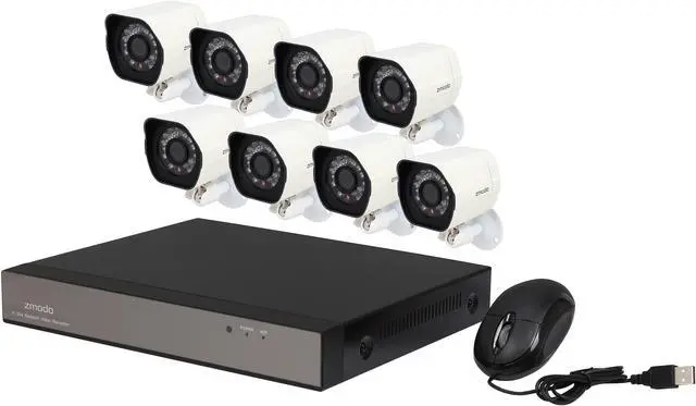 Main image of Zmodo ZM-SS718-1TB 8 CH NVR + 8 HD 720P Day/Night Outdoor sPoE IP Camera w/ 1TB HDD Smartphone Scan QR Code Quick Remote Access