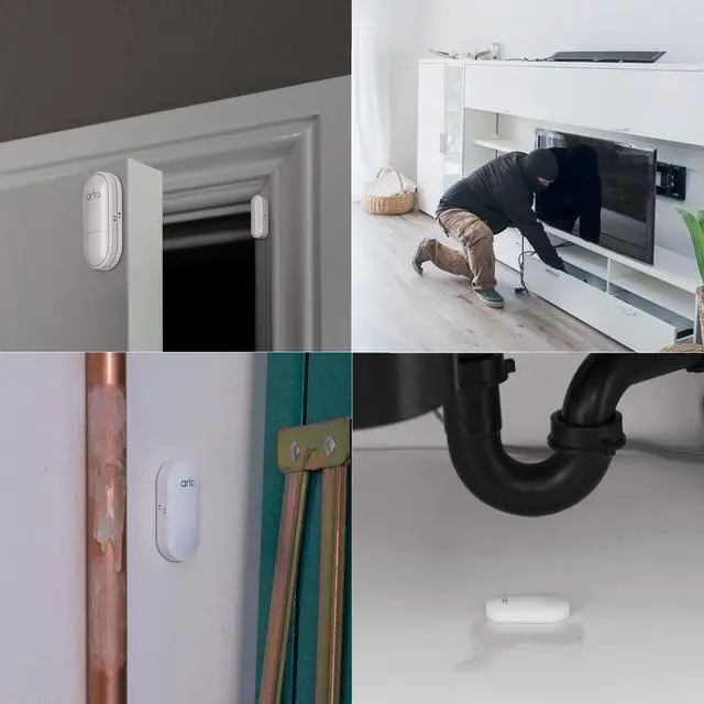 Alt view image 3 of 10 - Arlo - Home Security System with Wired Keypad Sensor Hub and (2) 8-in-1 Sensors – SS1201
