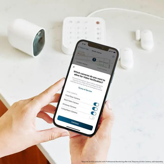Alt view image 9 of 10 - Arlo - Home Security System with Wired Keypad Sensor Hub and (2) 8-in-1 Sensors – SS1201