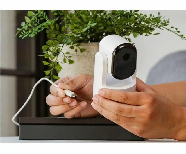 Alt view image 2 of 3 - Arlo Essential 3 Megapixel Indoor 2K Network Camera - Color - Infrared Night Vision - 2304 x 1296 - Wi-Fi - Table Mount, Wall Mount, Ceiling Mount - VMC3073-100NAS