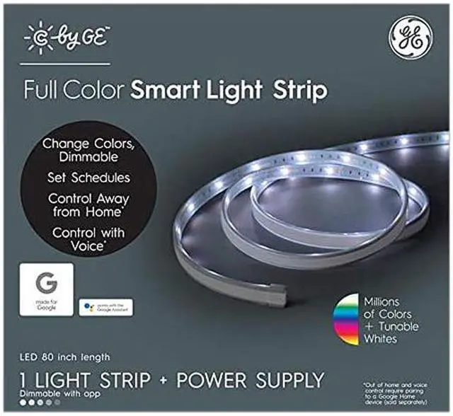 Alt view image 4 of 7 - C by GE Full Color Smart LED Light Strip, 80-inch (Power Supply Included)