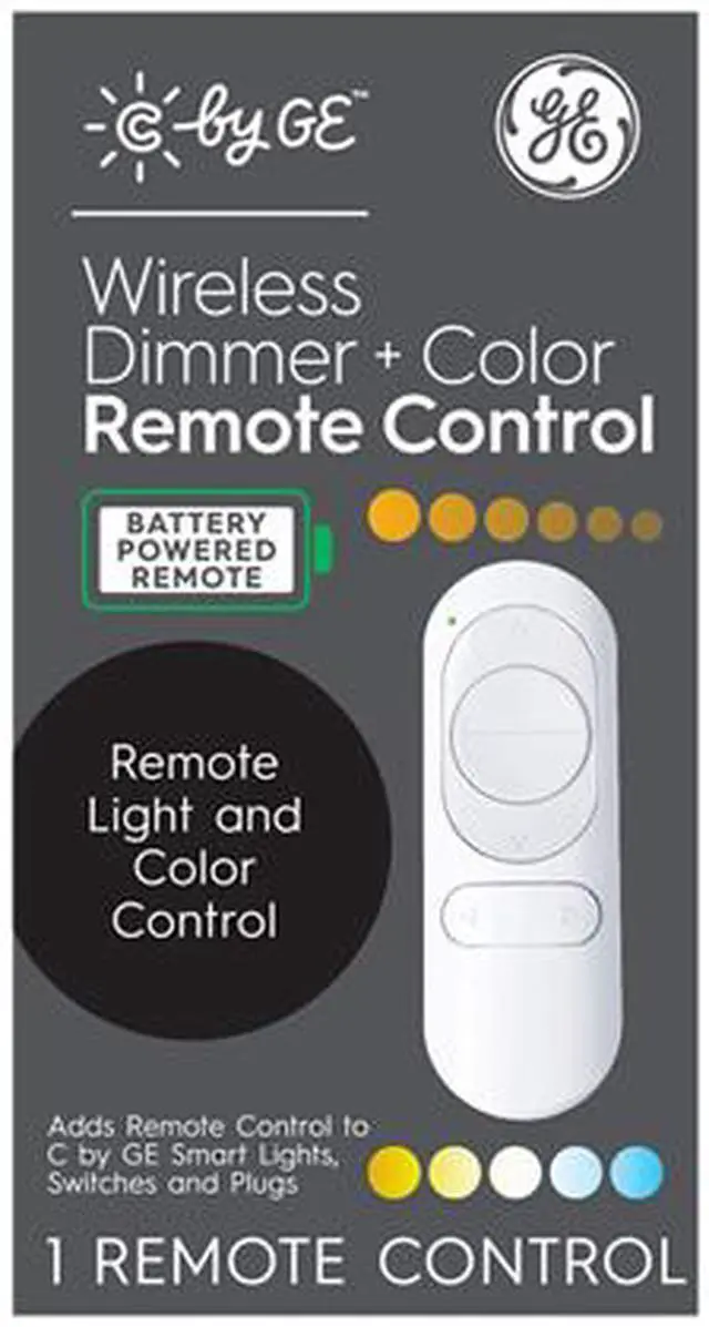 Alt view image 4 of 5 - C by GE Wire-Free Smart Dimmer Remote + Color Control, 1 Pack White - Bluetooth, Battery Powered, Magnetic