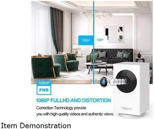 Alt view image 3 of 6 - Inland NexHT My Guard Smart 1080P Full HD WiFi Security Camera with Night Vision/Motion Detection/Two-Way Audio/Pan/D-Tilt/D-Zoom/360